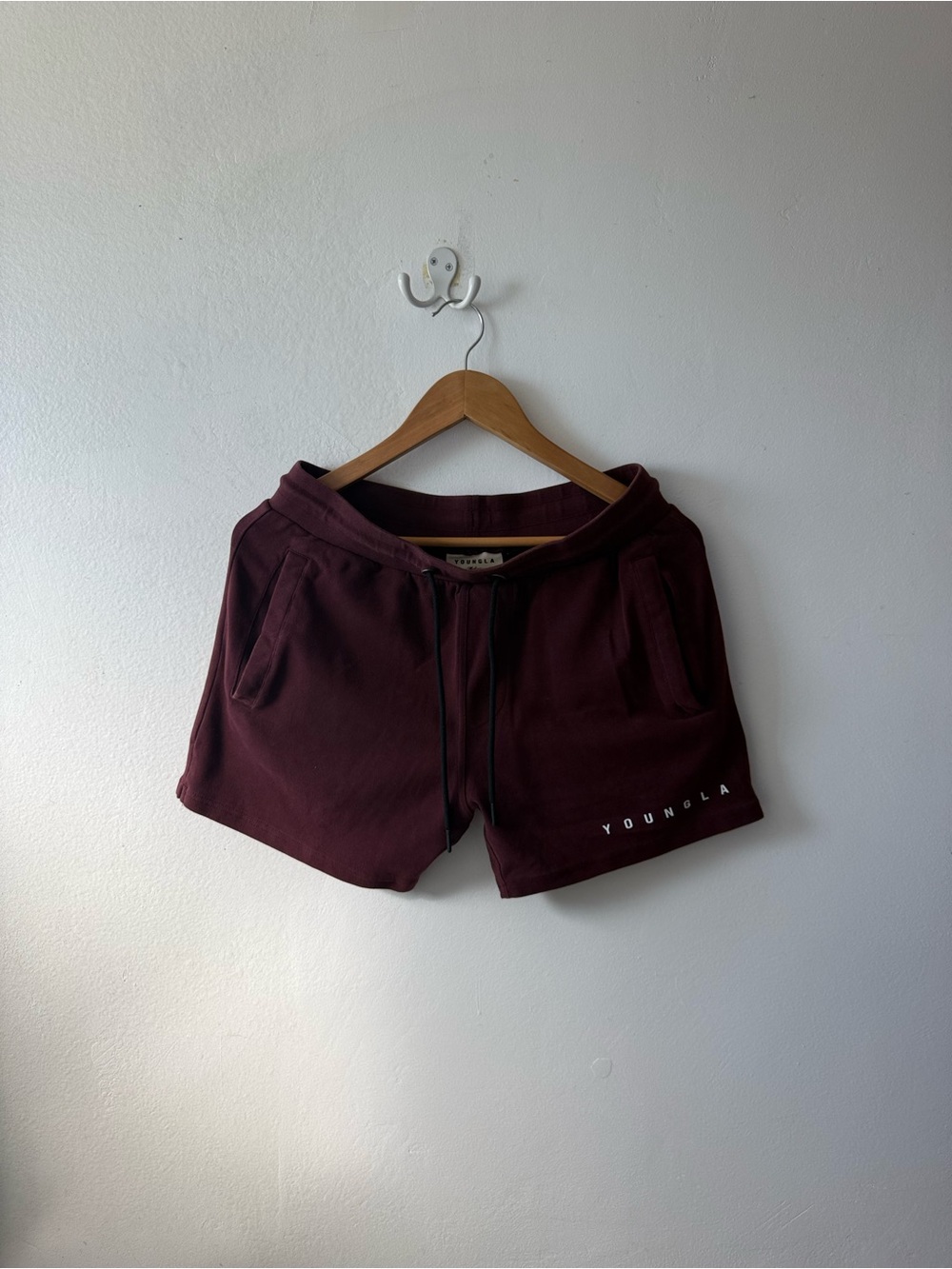 YoungLA burgundy shorts